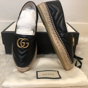 Gucci Leather Espadrille with Double G SIZE 37+